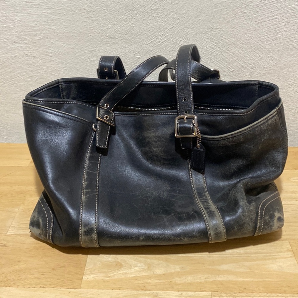 Coach bag black worn